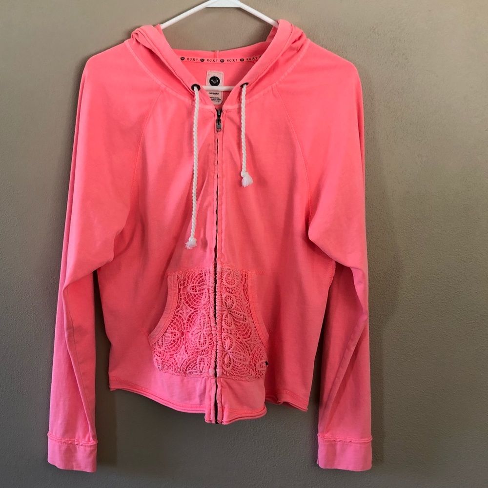 Roxy zip-up hoodie.